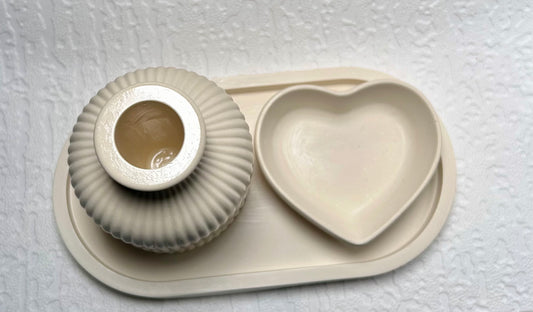 Aesthetic Vase & Trinket trays set