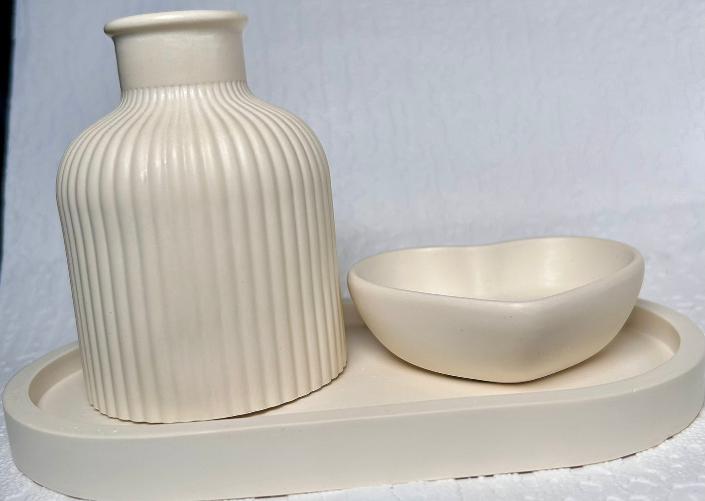 Aesthetic Vase & Trinket trays set