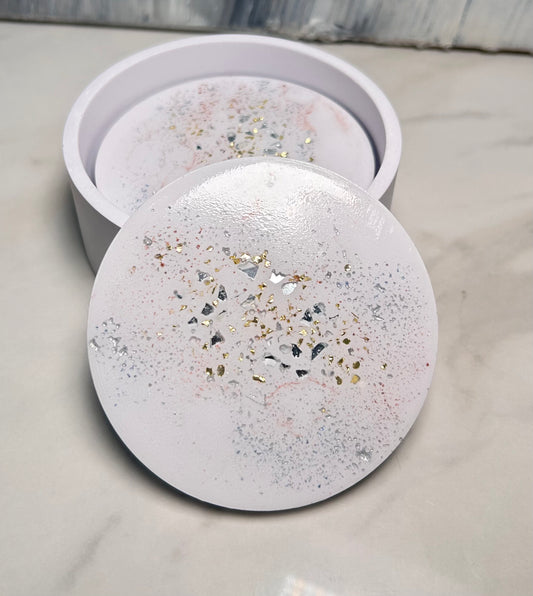 Geode Effect Coasters with Embedded Crushed Mirror Glass