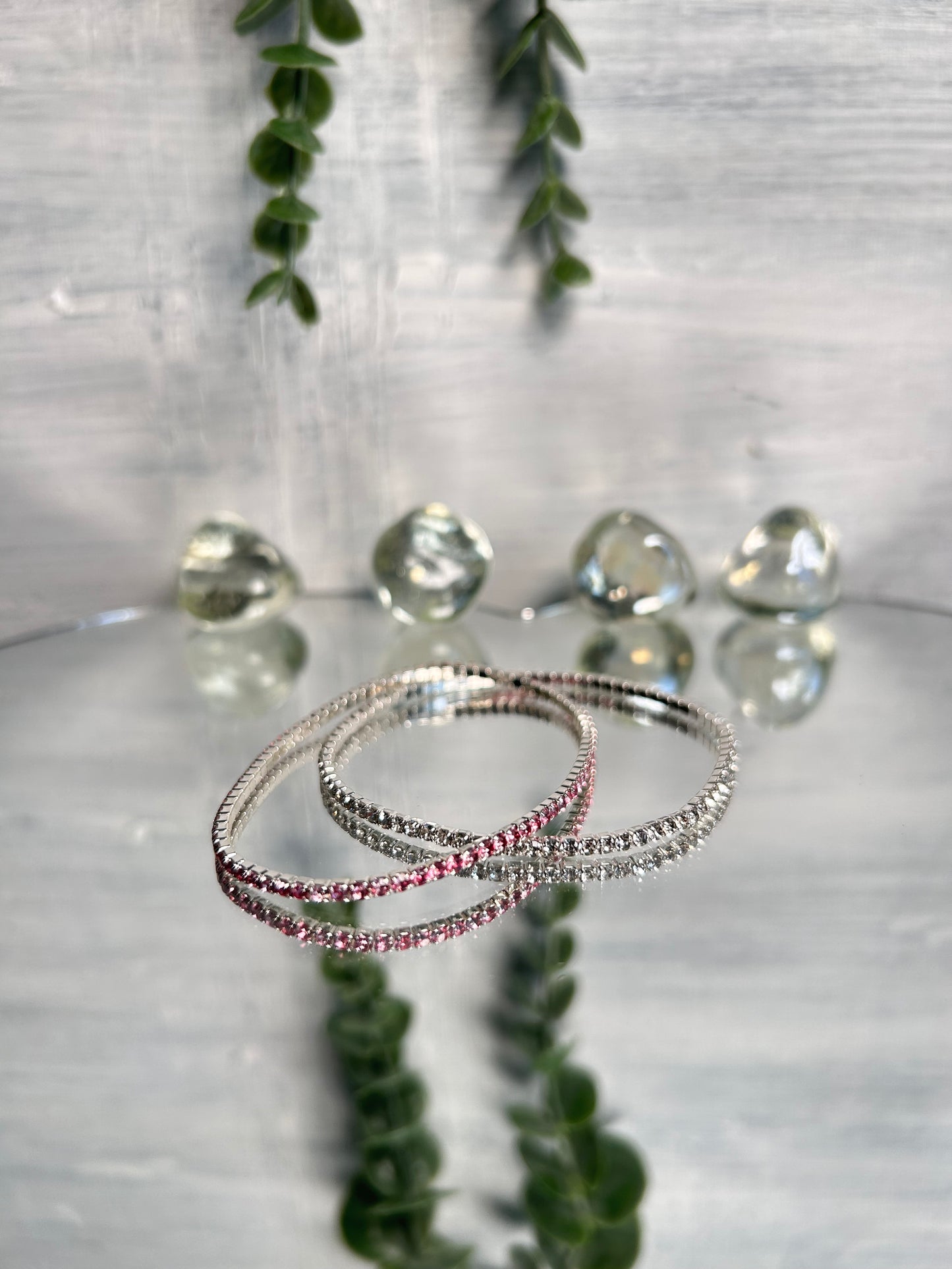 Rhinestone elastic bracelet