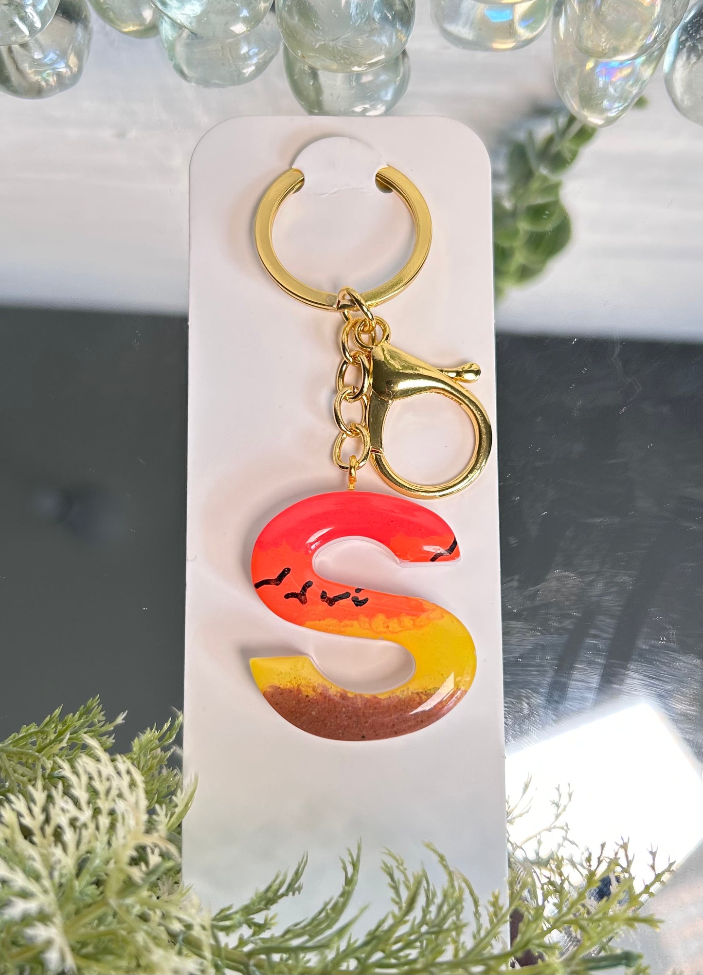 Sunset Letter Keychains
