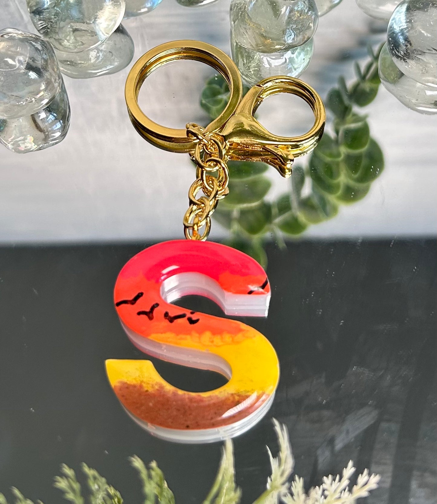 Sunset Letter Keychains