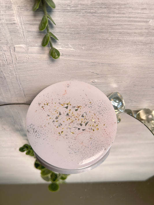 Geode Effect Coasters with Embedded Crushed Mirror Glass