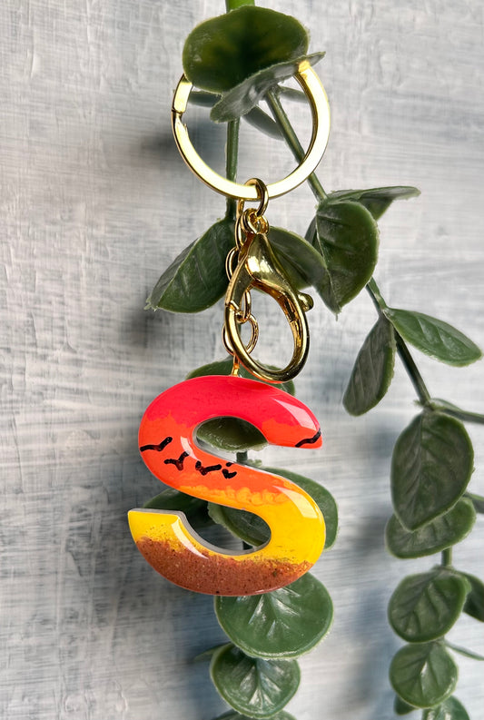 Sunset Letter Keychains