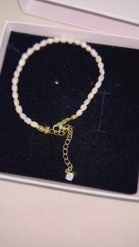 Freshwater White  2-3 mm Pearl Bracelet